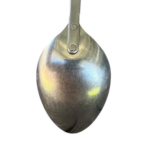 Vintage EKCO Stainless Serving Spoon Kitchen Utensil Yellow Handle USA 12” - Picture 7 of 8